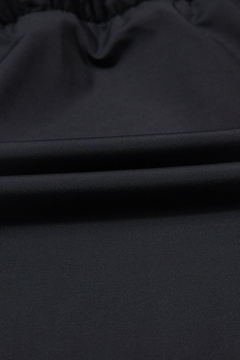 Plain Sleeveless Loop Drawstring Cinched Waist Romper